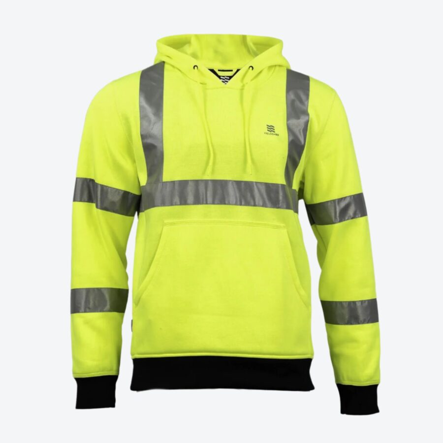 Heratex Men’s Hi-Vis Pullover Hoodie – Safety Workwear with Reflective Strips - Image 6