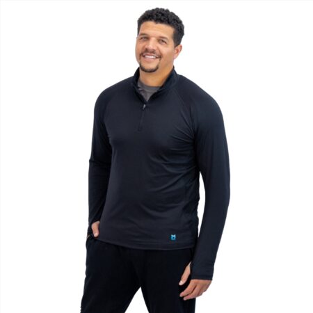 Heratex Men’s Cooling 1/4 Zip Long Sleeve Shirt – Breathable Performance Wear