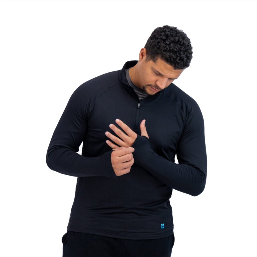 Heratex Men’s Cooling 1/4 Zip Long Sleeve Shirt – Breathable Performance Wear - Image 2