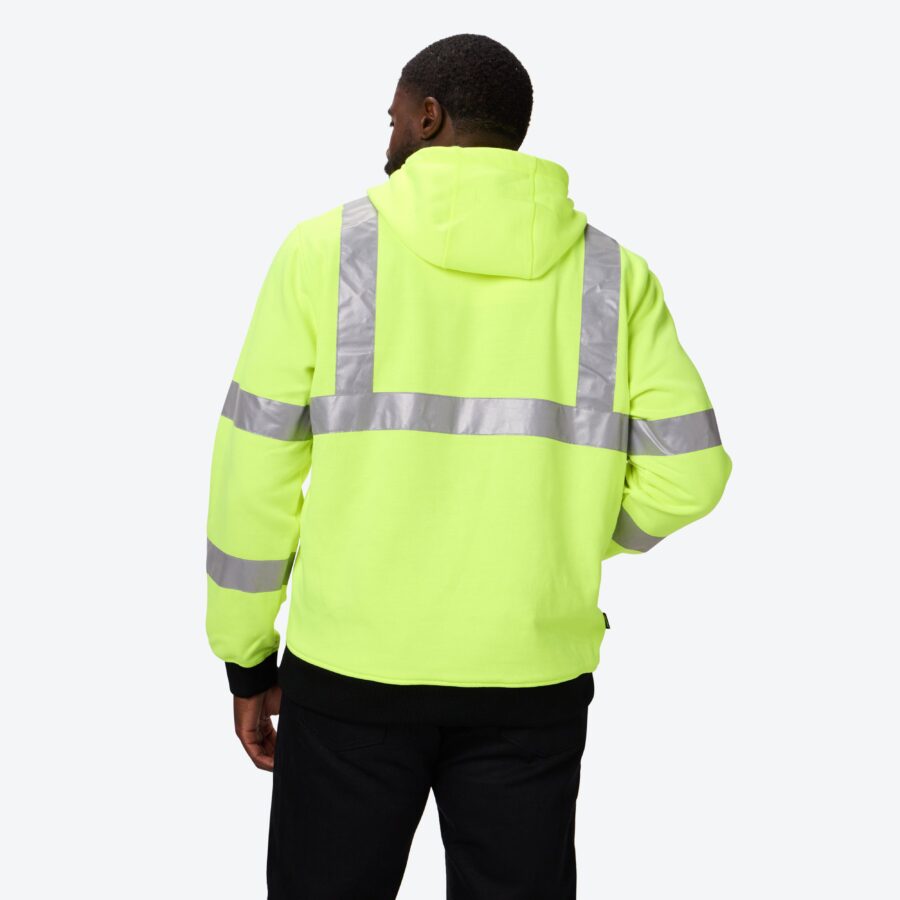 Heratex Men’s Hi-Vis Pullover Hoodie – Safety Workwear with Reflective Strips - Image 5